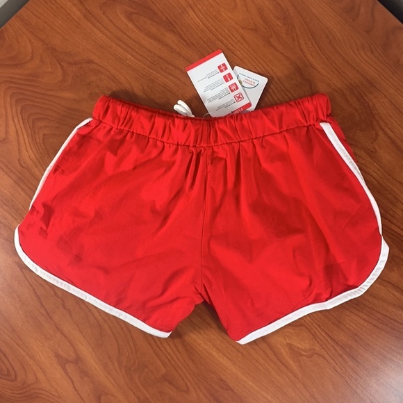Yoga Running Workout Shorts Tankoo Athletic Elastic Waist Red - Women's size M - Picture 5 of 7